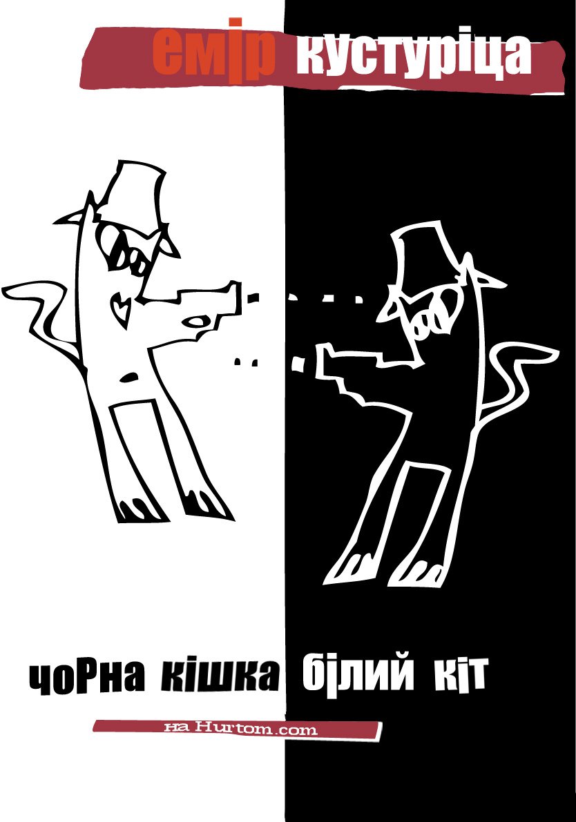 Чорна кішка, білий кіт